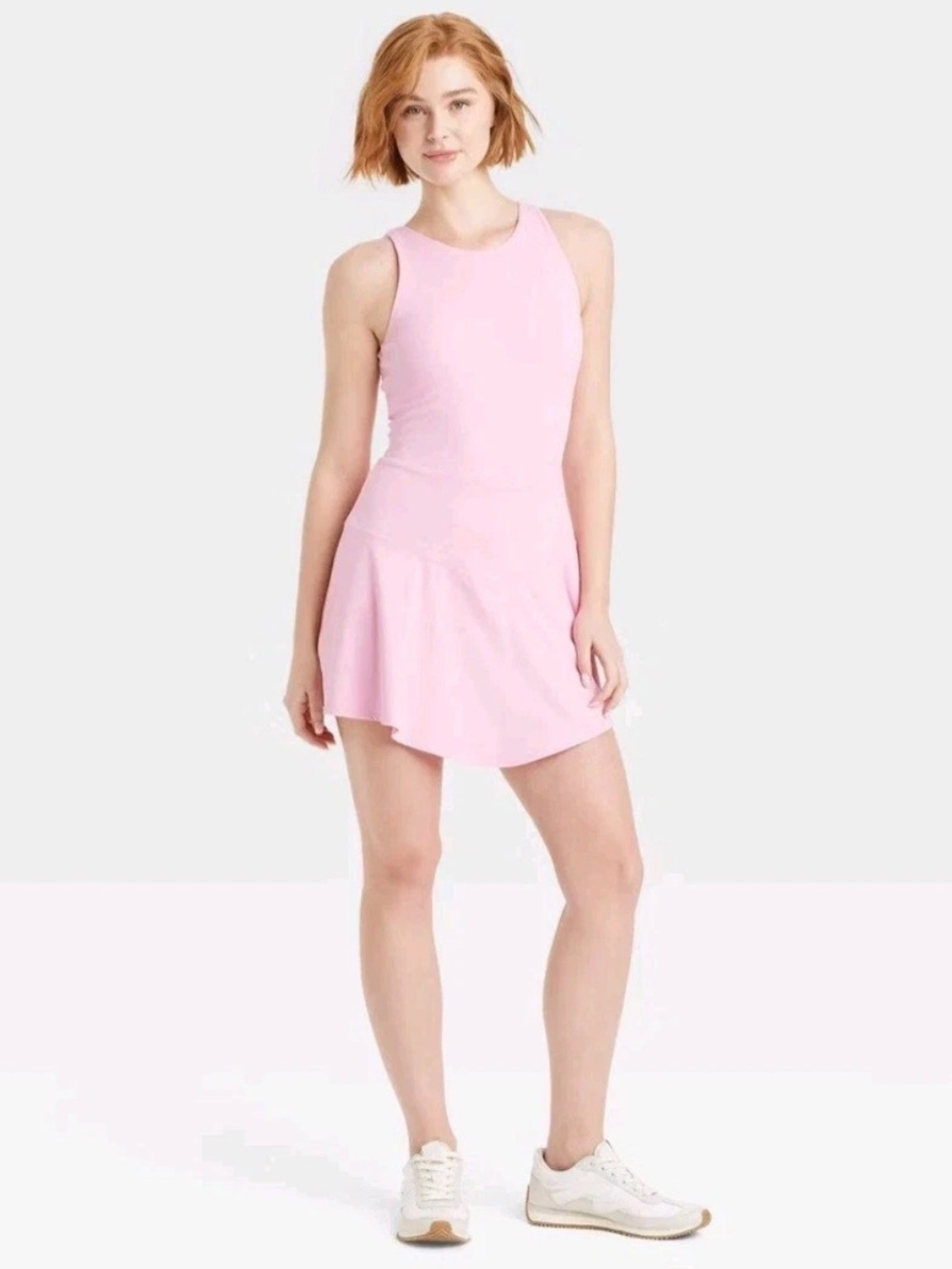 Women's Joy Lab Pink Scallop Back Active Dress Size Medium New